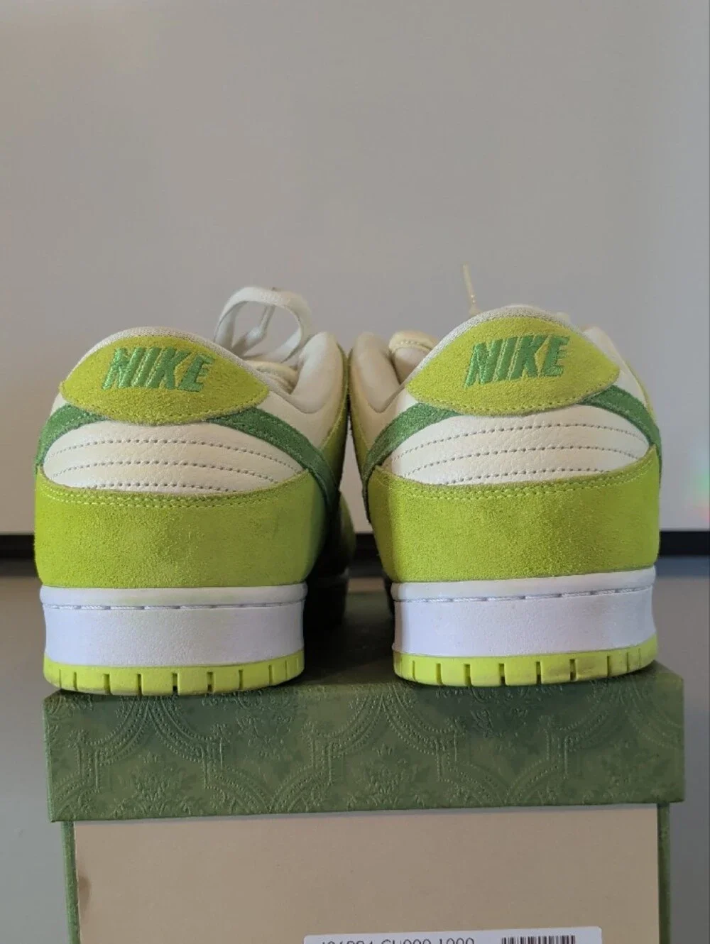 Men's Size15: Nike SB Lime Green and White Casual Sneakers- Men's Athletic Shoes